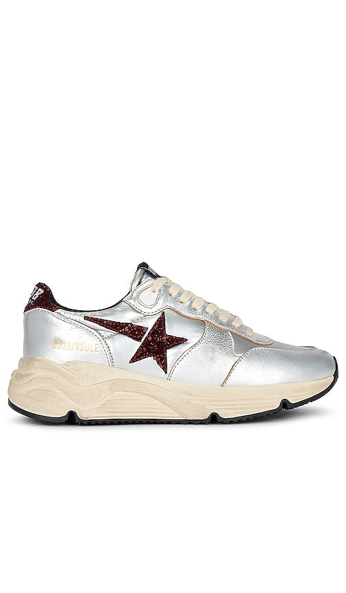 Golden Goose Running Sole Sneaker in Metallic Silver - Baskets Golden Goose Running Sole en argent métallisé - Golden Goose 金属银色跑步鞋底运动鞋 - Golden Goose Running Sole Sneaker in Metallic-Silber - Golden Goose 러닝 솔 스니커즈 색상은 메탈릭 실버 소재입니다. - Sneaker Golden Goose Running Sole in argento metallizzato