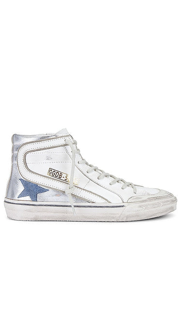 Golden Goose Slide Penstar Sneaker in White - Baskets Golden Goose Slide Penstar en blanc - 白色 Golden Goose Penstar 运动鞋 - Golden Goose Slide Penstar Sneaker in Weiß - Golden Goose Slide 펜스타 스니커즈화이트 색상 - Sneaker Golden Goose Slide Penstar in bianco