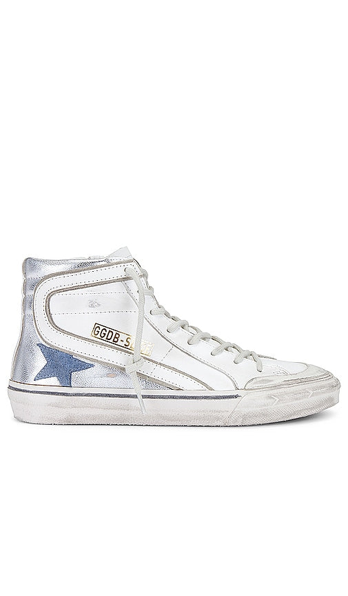 Golden Goose Slide Penstar Sneaker in White - Baskets Golden Goose Slide Penstar en blanc - 白色 Golden Goose Penstar 运动鞋 - Golden Goose Slide Penstar Sneaker in Weiß - Golden Goose Slide 펜스타 스니커즈화이트 색상 - Sneaker Golden Goose Slide Penstar in bianco