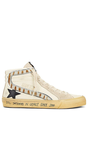Golden Goose Slide Sneaker in Cream - Baskets Golden Goose Slide en crème - Golden Goose 奶油色拖鞋 - Golden Goose Slide Sneaker in Creme - Golden Goose 슬라이드 스니커즈크림 색상 - Sneaker Slide Golden Goose color crema