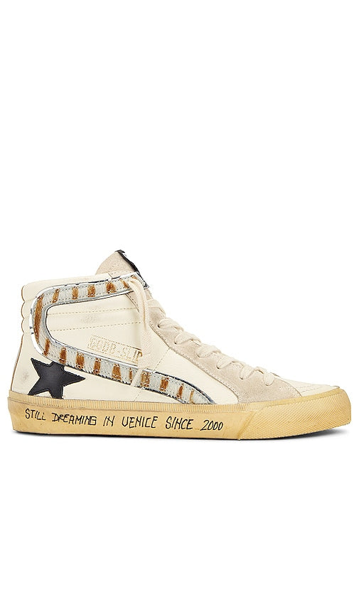 Golden Goose Slide Sneaker in Cream - Baskets Golden Goose Slide en crème - Golden Goose 奶油色拖鞋 - Golden Goose Slide Sneaker in Creme - Golden Goose 슬라이드 스니커즈크림 색상 - Sneaker Slide Golden Goose color crema