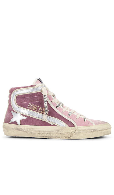 Golden Goose Slide Sneaker in Mauve - Baskets Golden Goose Slide en mauve - Golden Goose 紫红色拖鞋运动鞋 - Golden Goose Slide Sneaker in Mauve - Golden Goose Slide 스니커즈, Mauve 색상 - Sneaker Slide Golden Goose color malva