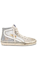 Golden Goose Slide Sneaker in Metallic Silver - Baskets Golden Goose Slide en argent métallisé - Golden Goose 金属银色拖鞋运动鞋 - Golden Goose Slide Sneaker in Metallic-Silber - Golden Goose Slide 스니커즈 메탈릭 실버 색상 - Sneaker Slide Golden Goose in argento metallizzato