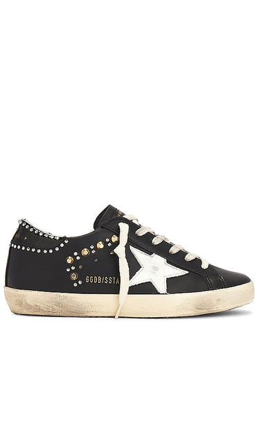Golden Goose Super Star Sneaker in Black - Baskets Super Star Golden Goose en noir - Golden Goose Super Star 黑色运动鞋 - Golden Goose Super Star Sneaker in Schwarz - Golden Goose 슈퍼스타 스니커즈블랙 색상 - Sneaker Golden Goose Super Star di colore nero