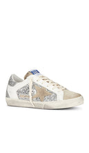 Golden Goose Super-Star Sneaker in Metallic Silver