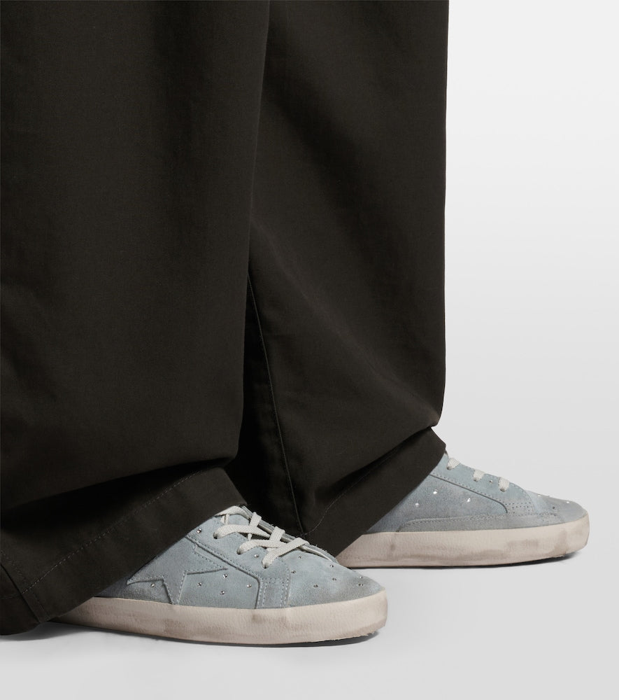 Golden Goose Super-Star embellished suede sneakers
