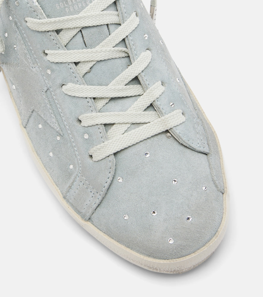 Golden Goose Super-Star embellished suede sneakers