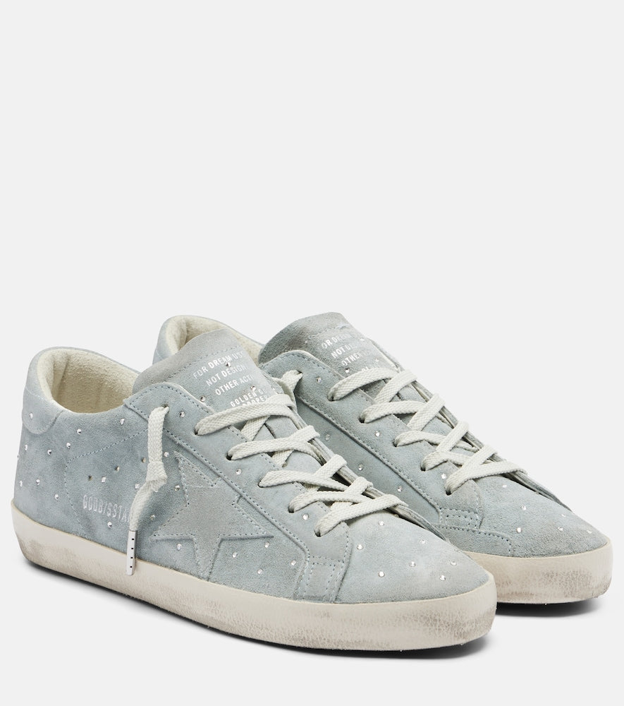 Golden Goose Super-Star embellished suede sneakers