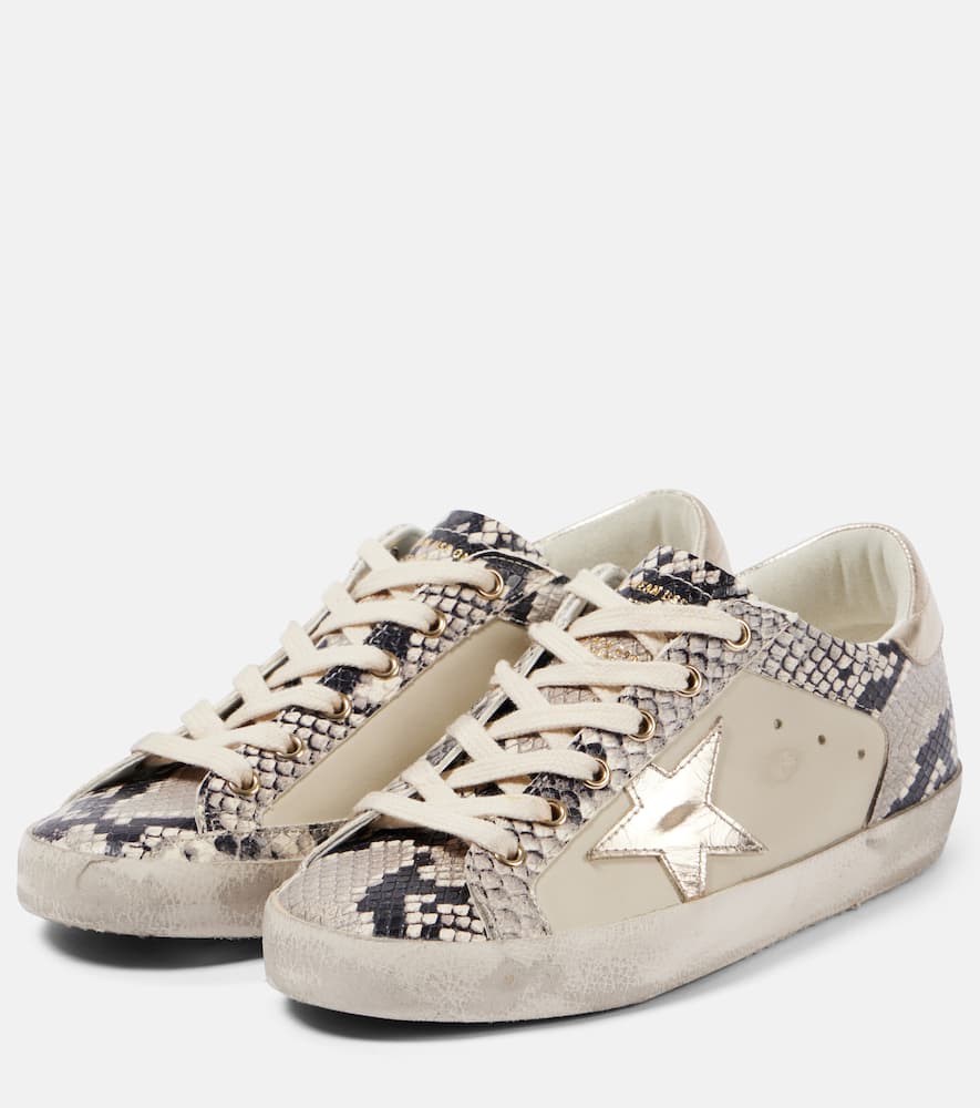 Golden Goose Super-Star snake-print leather sneakers