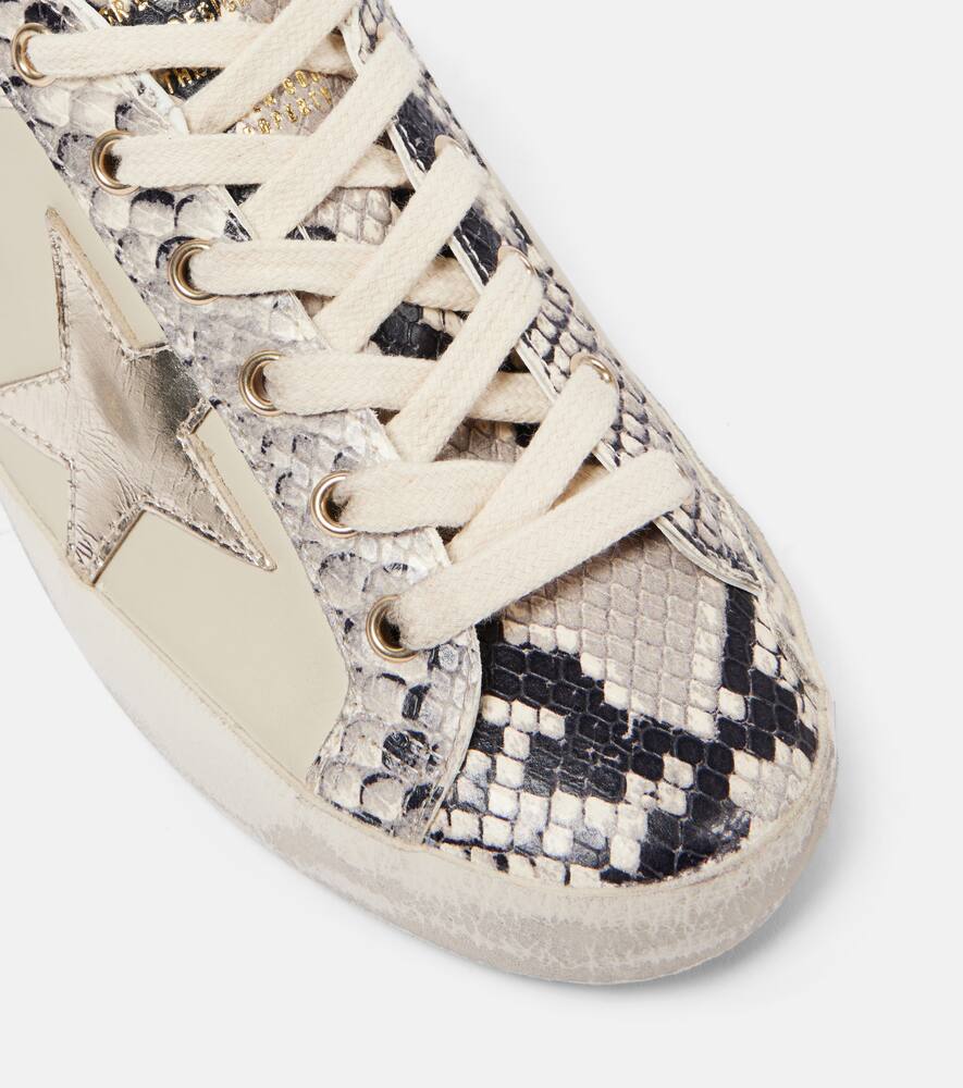 Golden Goose Super-Star snake-print leather sneakers