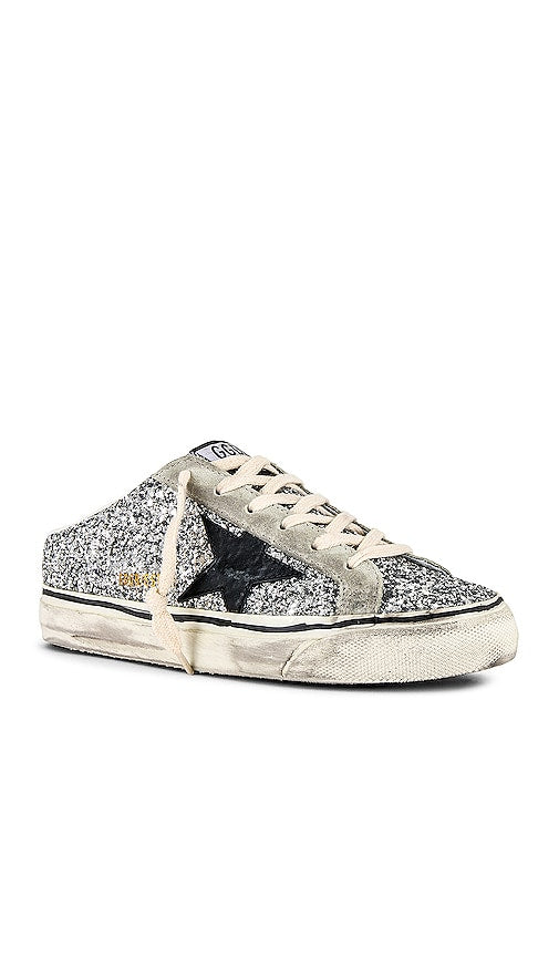 Golden Goose Superstar Sneaker in Metallic Silver