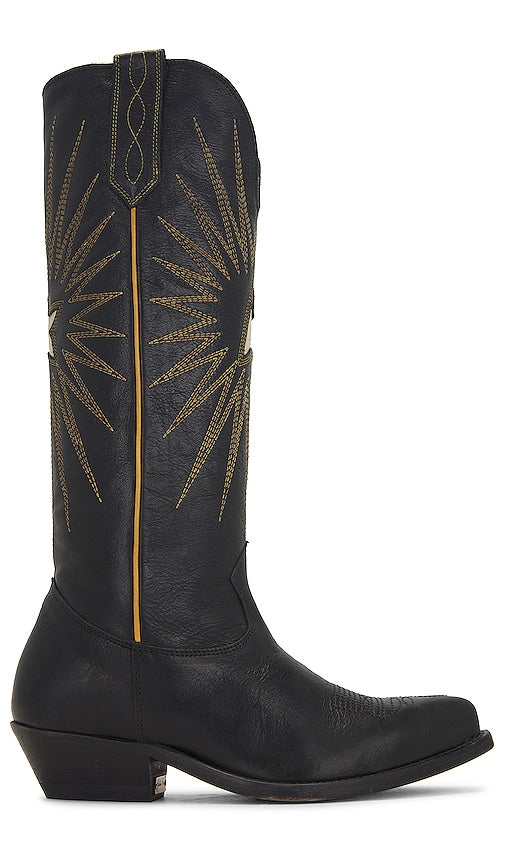 Golden Goose Wish Star Boot in Black - Golden Goose - Wish Star - Bottines noires - Golden Goose Wish Star 黑色靴子 - Golden Goose Wish Star Stiefel in Schwarz - Golden Goose 위시스타 부츠블랙 색상 - Stivale Golden Goose Wish Star in nero