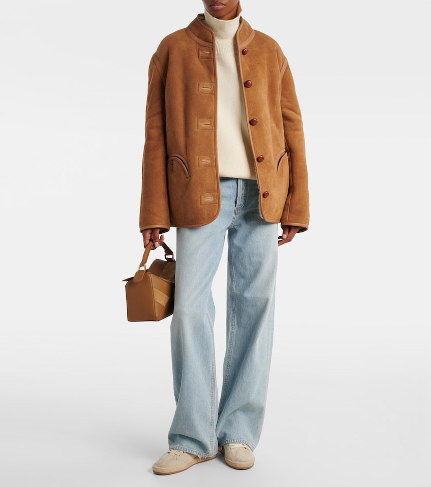 Golden Goose Ball Star shearling-lined suede sneakers in Beige - Low-Top Sneakers