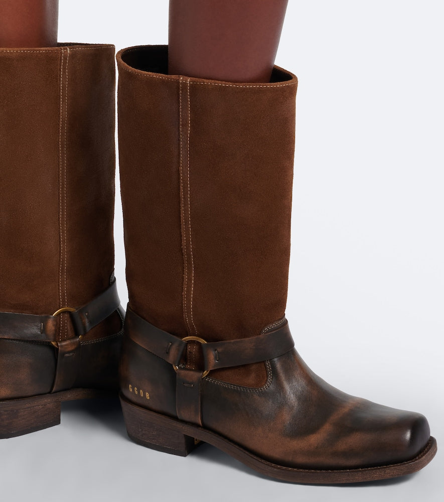 Golden Goose Biker leather mid-calf boots in Brown - Flat Boots