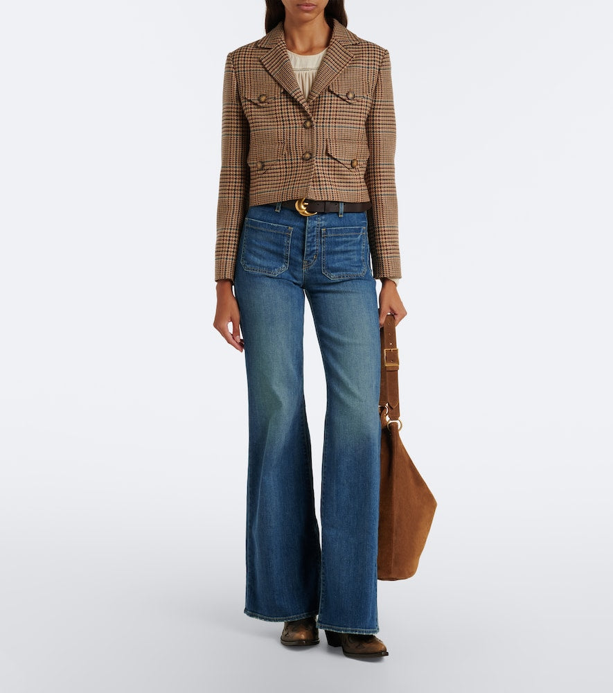 Brown Golden Goose Wish Star leather and suede cowboy boots - Mid Heels