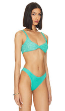 Gonza Twist Bikini Top in Teal