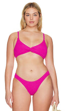Good American Always Fits Twisted Top in Fuchsia