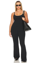 Good American Compression Terry Scoop Jumpsuit in Black