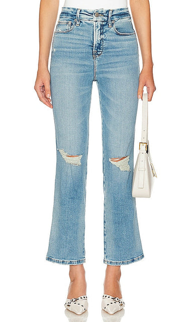 Good American Good Curve Straight in Blue - Good American Good Curve Straight en bleu - 好美国好曲线直蓝色 - Gute amerikanische gute Kurvengerade in Blau - 굿 아메리칸 굿 커브 스트레이트 블루 색상 - Buono Americano Buono Curva dritta in blu