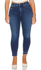 Good American Good Legs Crop Skinny Leg in Blue