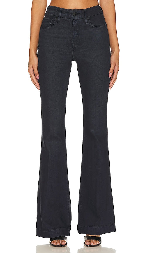 Good American Good Legs Flare Jeans in Blue - Good American - Good Legs - Jean évasé bleu - Good American Good Legs 蓝色喇叭牛仔裤 - Good American Good Legs Flare-Jeans in Blau - Good American Good Legs 플레어 진 블루 색상 - Jeans svasati Good American Good Legs in blu