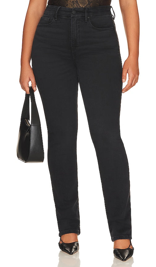 Good American Good Legs Straight in Black