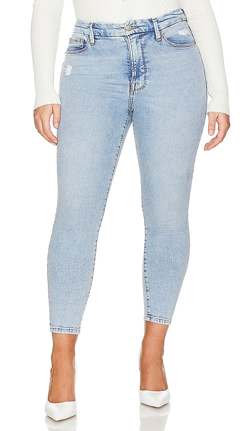 Good American Good Waist Skinny Crop in Blue