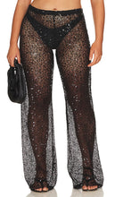 Good American Sequins Wide Leg Pant in Black