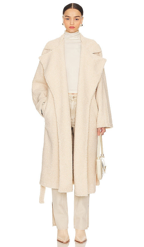 Good American Uniform Coat in Ivory