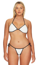 Good American Varsity Triangle Bikini Top in White