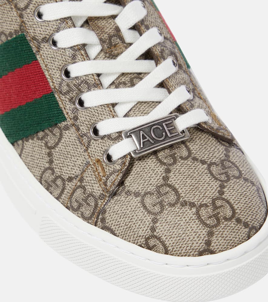 Gucci Ace leather-trimmed GG sneakers
