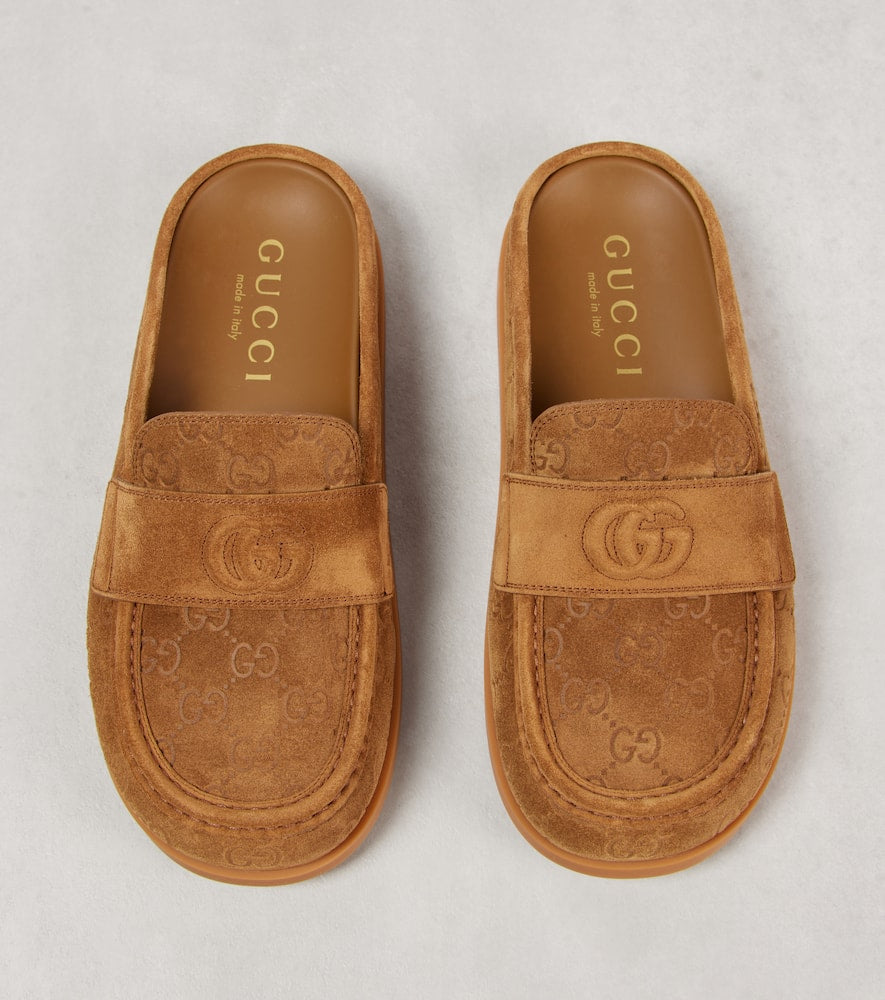 Gucci Celia GG suede mules