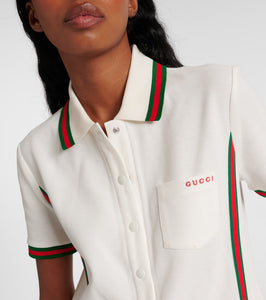 Gucci Cotton piqu√É¬© polo dress