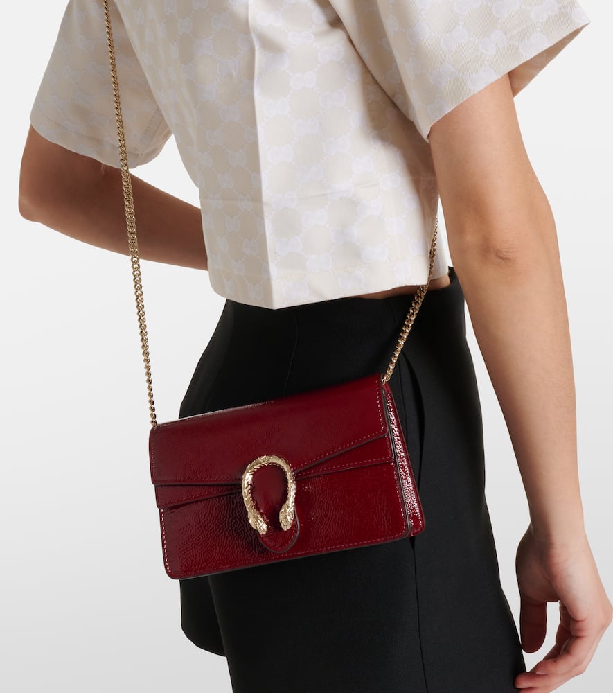 Gucci Dionysus Super Mini patent leather shoulder bag