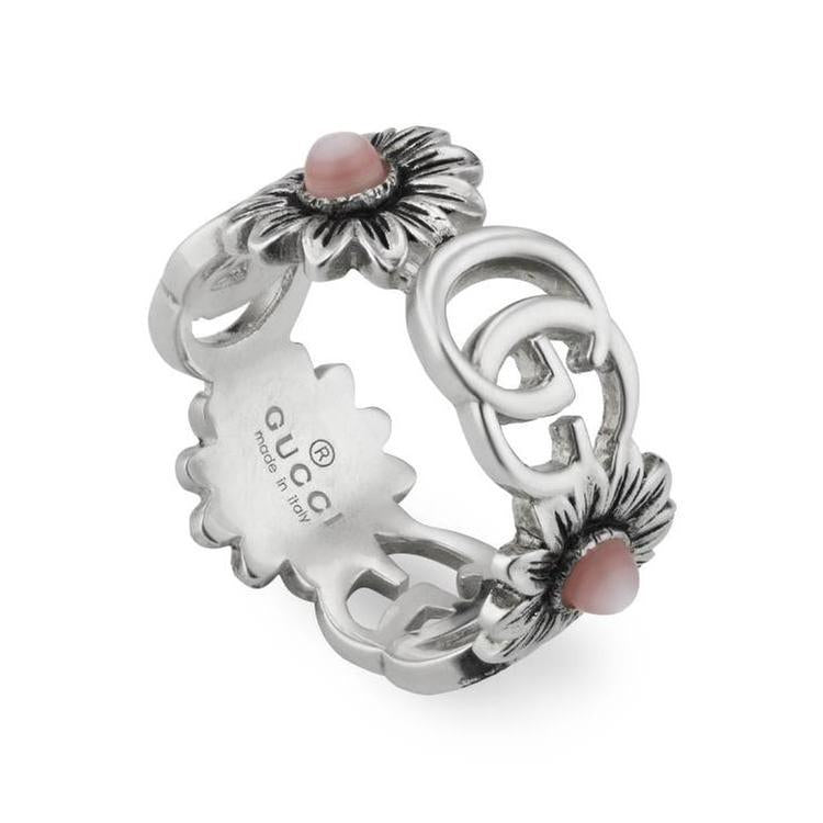 Gucci Double G Flower Ring - Size 6.75