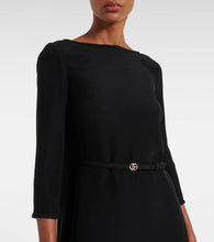 Gucci Double G belted cady midi dress