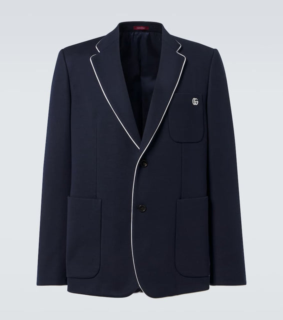 Gucci Double G cotton jersey blazer