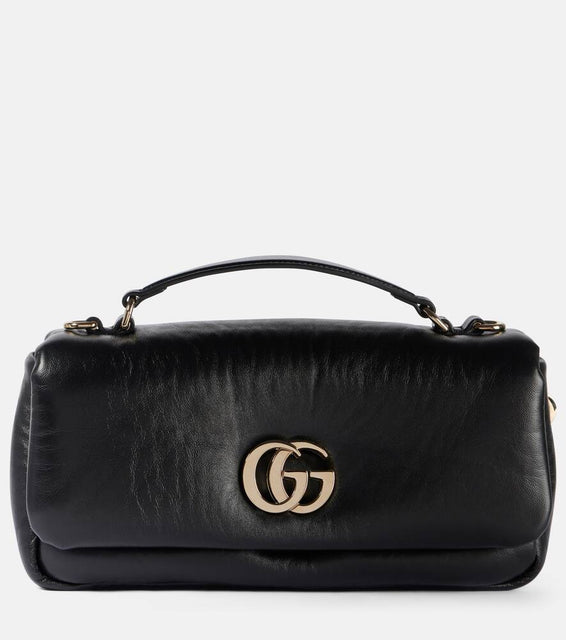 Gucci Double G leather crossbody bag. Shop Gucci Top-Handle Bags for women now.
