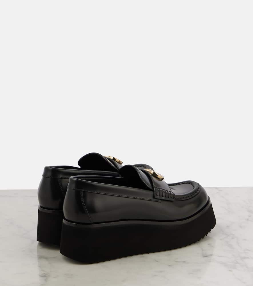 Gucci Double G leather platform loafers