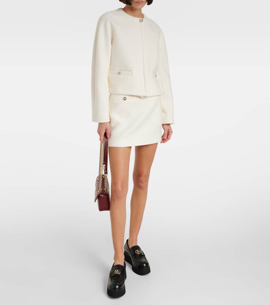 Gucci Double G leather platform loafers