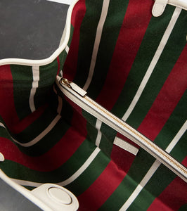 Gucci GG Emblem Medium leather-trimmed tote bag