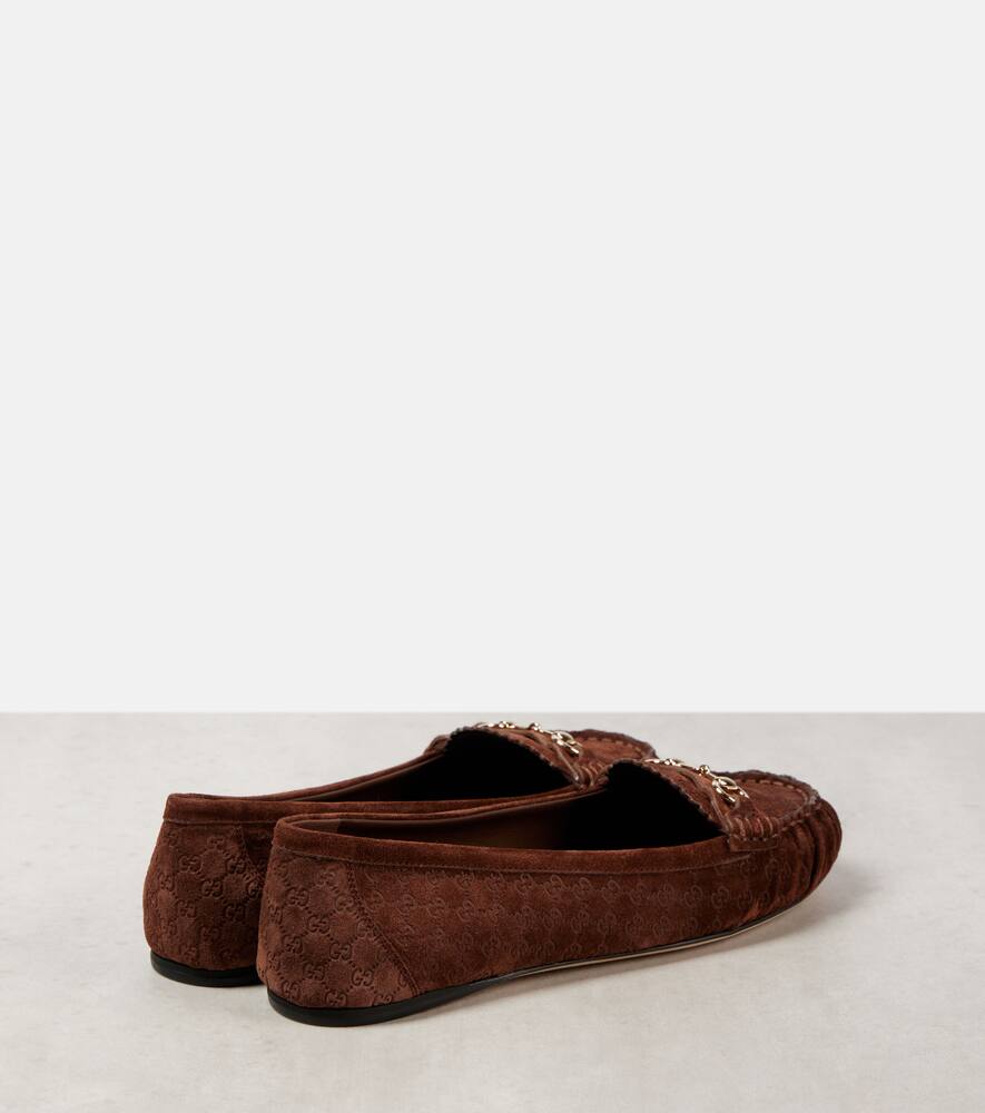 Gucci GG Horsebit suede ballet flats