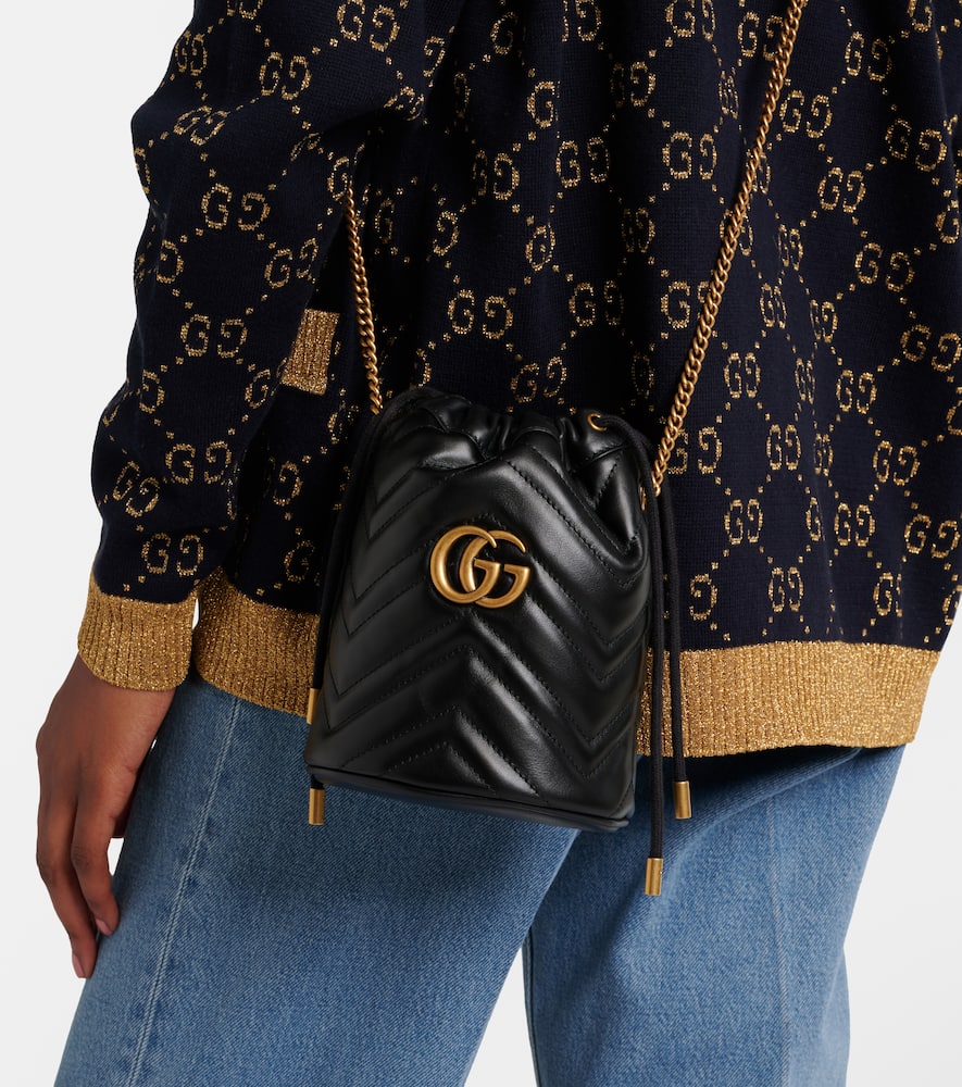 Gucci GG Marmont Mini leather bucket bag
