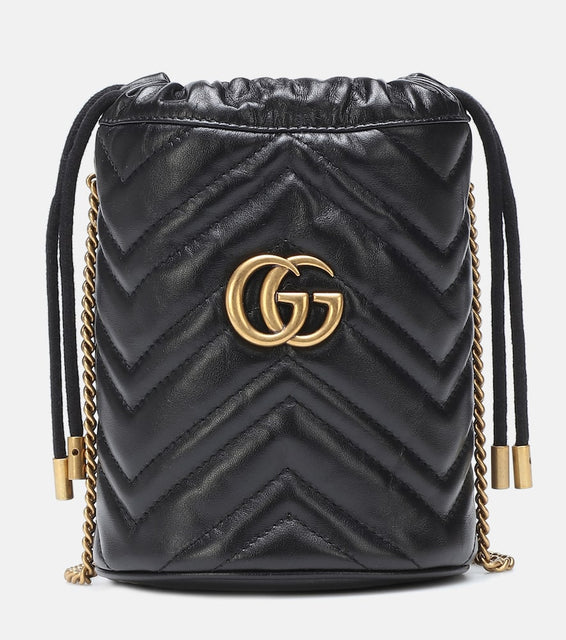 Gucci GG Marmont Mini leather bucket bag. Shop Gucci Bucket Bags for women now.