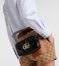 Gucci GG Marmont Mini patent leather shoulder bag