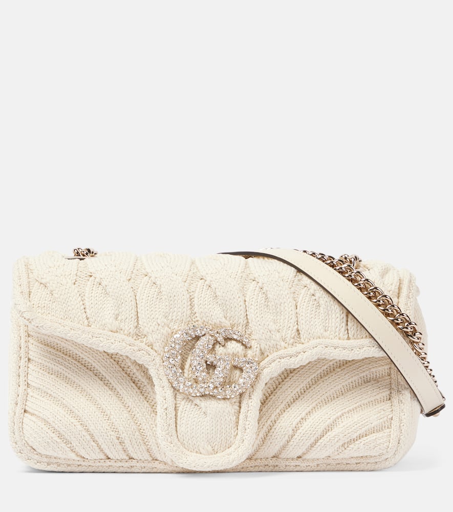 Gucci GG Marmont Small knitted shoulder bag. Shop Gucci Shoulder Bags for women now.