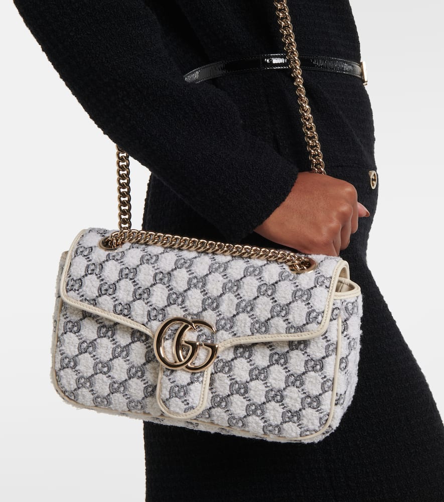 Gucci GG Marmont Small tweed shoulder bag