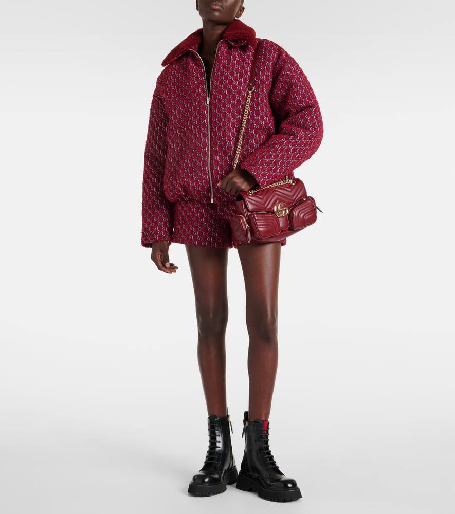 Gucci GG Shadow wool-blend boucl√É¬© bomber jacket