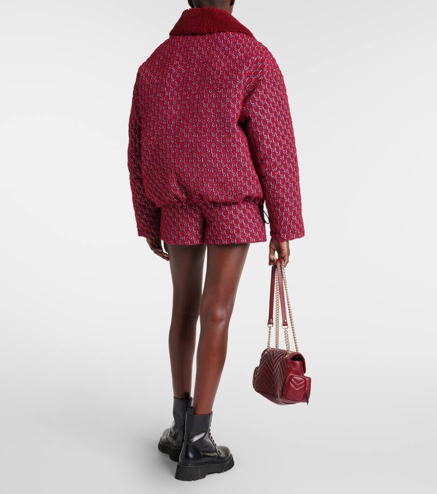 Gucci GG Shadow wool-blend boucl√É¬© bomber jacket