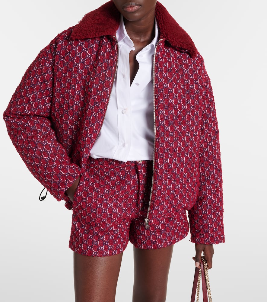 Gucci GG Shadow wool-blend boucl√É¬© bomber jacket